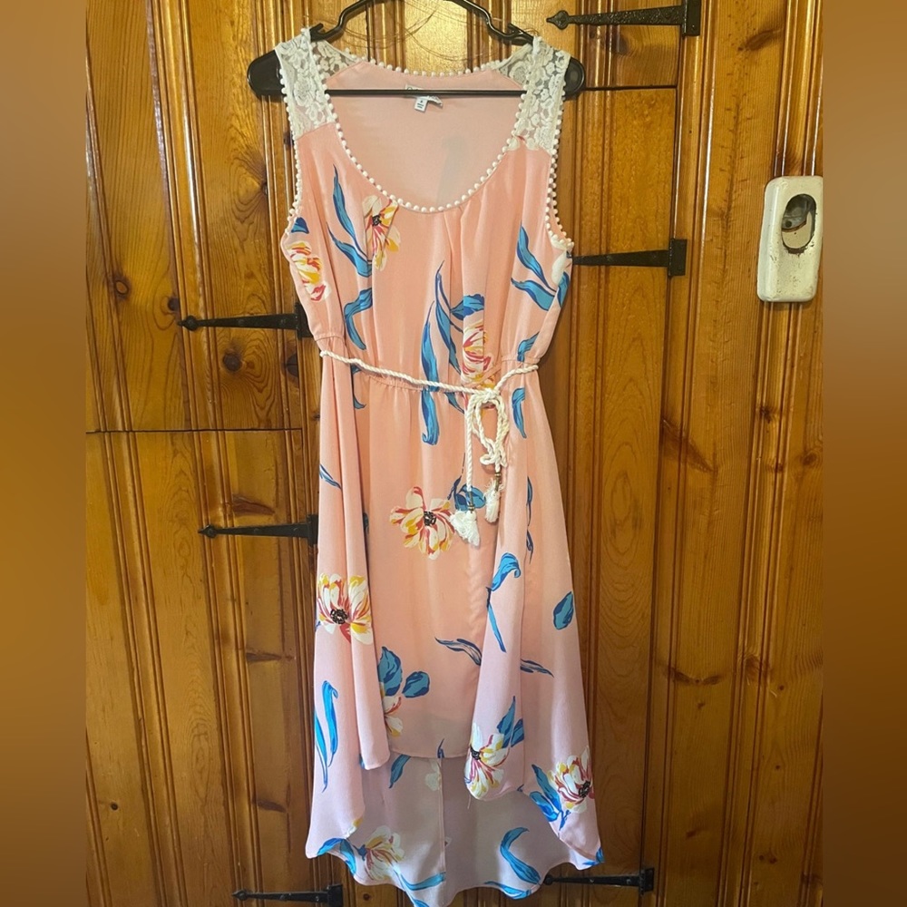 pink floral dress